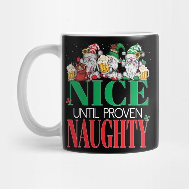 Funny Nice Until Proven Naughty Santa's Beers Christmas Cheers Xmas Party Pajama by Envision Styles